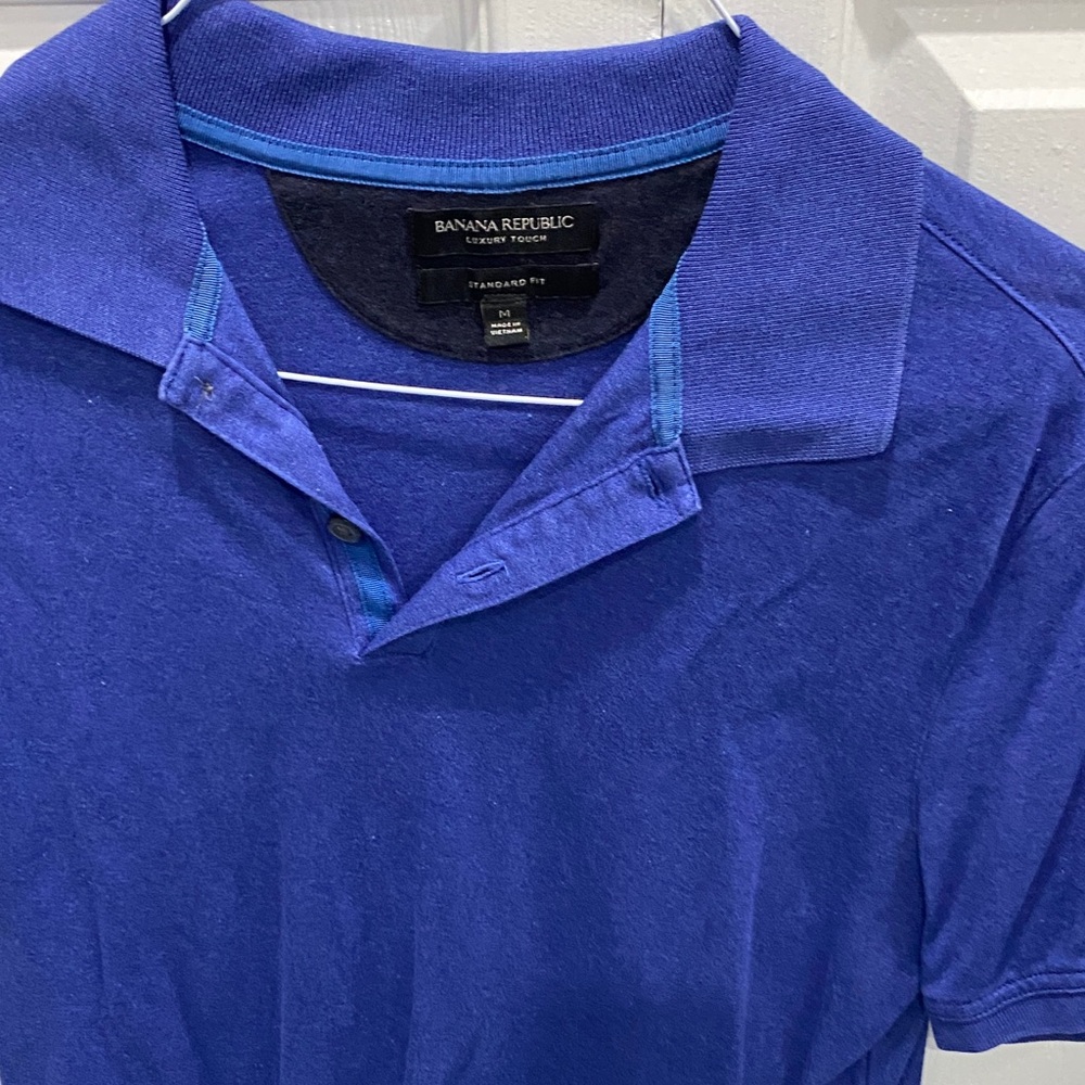 Banana Republic Men's Vibrant Blue Polo